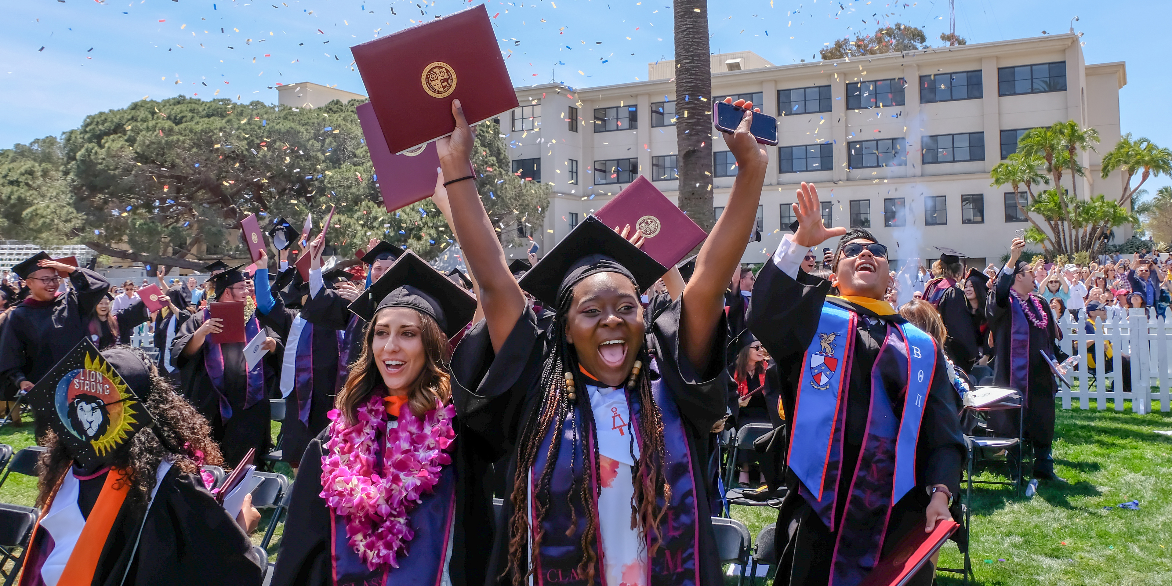 McNair Scholars celebrate their graduation at the LMU Commencement Ceremony
